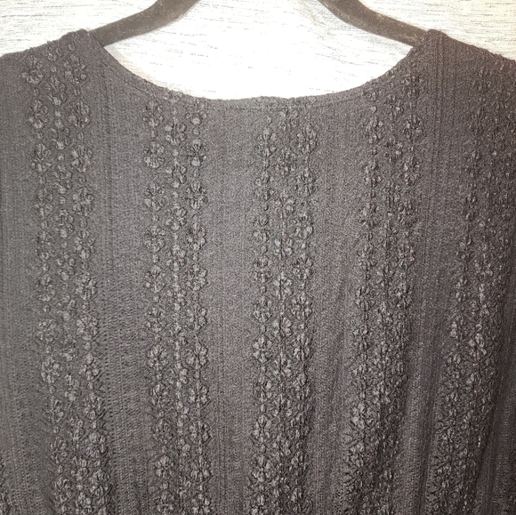 Lane Bryant 22/24 Peplum Sleeveless Black Top Lace V-Neck Empire Waist - Picture 7 of 7